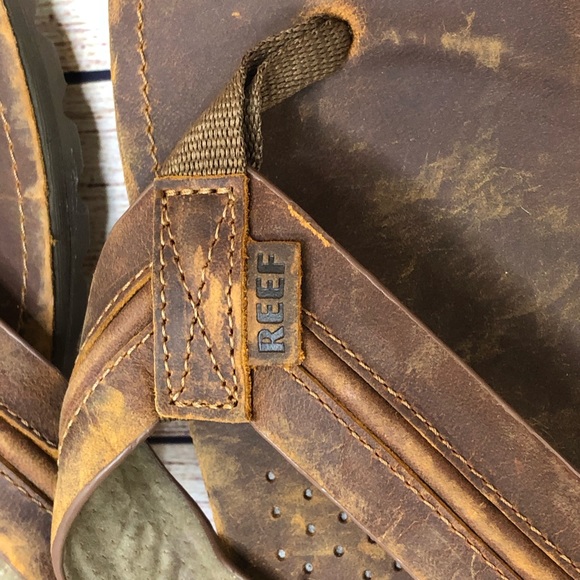 Reef Mens Sandal Voyage Lux Premium Real Leather Flip Flops - Picture 3 of 7